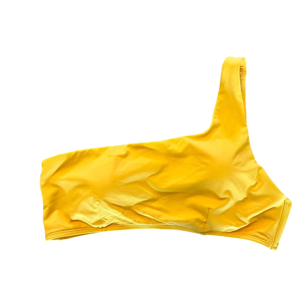 🆕 XL Yellow Wynwood One Shoulder Bikini Top NWT Andie